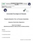 PRINCIPIOS DE ELECTRICIDAD Y CAMPO ELECTRICO Y POTENCIAL ELECTRICO