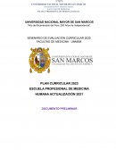 Plan de Estudios 2023 - Escuela de Medicina Humana UNMSM