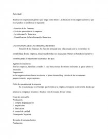 LAS FINANZAS EN LAS ORGANIZACIONES. Página 1