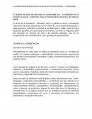 LA ORIENTACION EDUCATIVA, ESCOLAR, PROFESIONAL Y PERSONAL