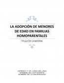 LA ADOPCIÓN DE MENORES DE EDAD EN FAMILIAS HOMOPARENTALES