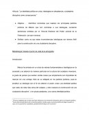 La identidad política en crisis, ideologías en decadencia y ciudadanía disruptiva como consecuencia