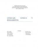 LENGUAJE, LENGUA Y PENSAMIENTO