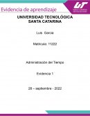 Evidencia 1 - Administracion del Tiempo UTSC