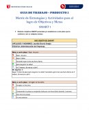 Matriz de Estrategias y Actividades para el logro de Objetivos y Metas