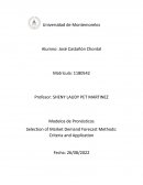 Selection of Market Demand Forecast Methods: Criteria and Application