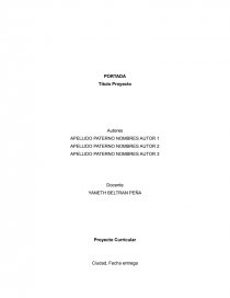 Proyecto Curricular. Página 1