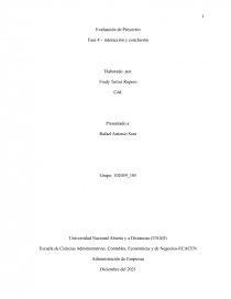 Evaluación de Proyectos Fase 4 – interacción y conclusión. Página 1
