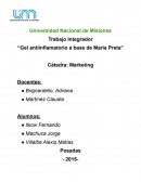 Gel anti inflamatorio de hierva maria preta