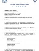 Obligaciones, generalidades de los contratos mercantiles y su clasificación