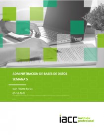 Control administracion base de datos. Página 1
