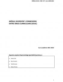 MÒDUL DIVERSITAT I CONNEXIONS ENTRE ÀREES CURRICULARS (DCAC). Página 1