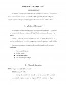EL DESEMPLEO EN EL PERÚ