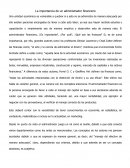 La importancia de un administrador financiero