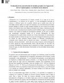 Evaluación de la concentración de metales pesados en el agua de la sierra Cajamarquina y su relación con la minería