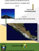 CARACTERÍSTICAS MORFOLÓGICAS, ANDES PATAGÓNICOS, CUMBRE MÁS ALTA