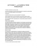 Actividad - ¿La quimica tiene principios?