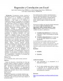 Regresión y Correlación con Excel