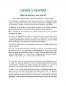 Leyes y teorías ¿Qué es una ley y una teoría?