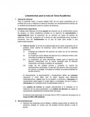 Lineamientos para la nota de Tarea Académica