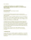 LA PROMOCION DE VENTAS COMO ELEMENTO TACTICO DEL MARKETING MIX: DESCUENTO EN PRECIO PARA PRODUCTOS DE GRAN CONSUMO