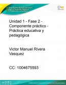 Componente práctico - Práctica educativa y pedagógica