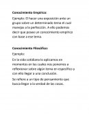 Tipos de conocimiento