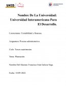 Mapa conceptual. Planeación