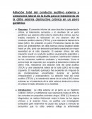 Ablación total del conducto auditivo externo y osteotomía lateral de la bulla para el tratamiento de la otitis externa obstructiva crónica