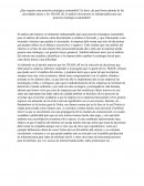 ¿Que requiere una posición estratégica sustentable?