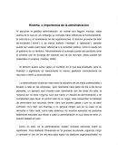 Ensayo historia e importancia de la administración