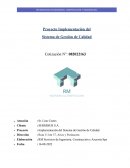 Proyecto Implementación del Sistema de Gestión de Calidad
