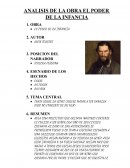 ANALISIS DE LA OBRA EL PODER DE LA INFANCIA