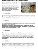 Caracteristicas de la filosofia