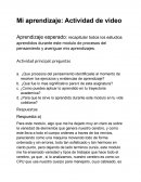 Mi aprendizaje: Actividad de video