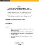 Embarazo precoz en adolescentes peruanos