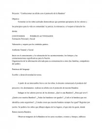 Proyecto: Confeccionar un afiche con el Protocolo de la Bandera. Página 1