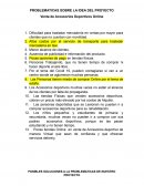 Problematicas sobre la idea de un producto