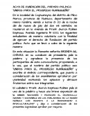 Acta de fundación del partido político “Unidos para el progreso Huanuqueño"