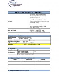 PROGRAMA INSTANCIA CURRICULAR. Página 1