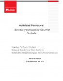 Planificación estratégica para eventos y banquetería gourmet limitada