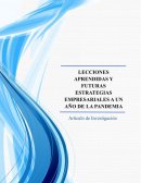 LECCIONES APRENDIDAS Y FUTURAS ESTRATEGIAS EMPRESARIALES A UN AÑO DE LA PANDEMIA