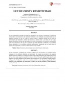 LEY DE OHM Y RESISTIVIDAD