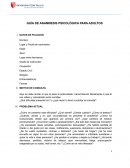 GUÍA DE ANAMNESIS PSICOLÓGICA ADULTOS