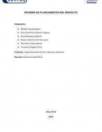 Proyecto : Implementación del Área Recursos Humanos. Página 1