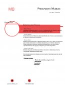Presupuesto Muebles