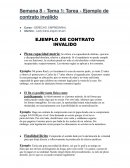 DERECHO EMPRESARIAL. Ejemplo de contrato inválido
