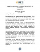 FORMULACIÓN Y EVALUACIÓN DE PROYECTOS DE INVERSIÓN