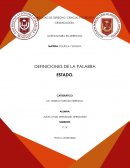 DEFINICIONES DE LA PALABRA ESTADO