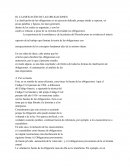 CLASIFICACIÓN DE OBLIGACIONES
